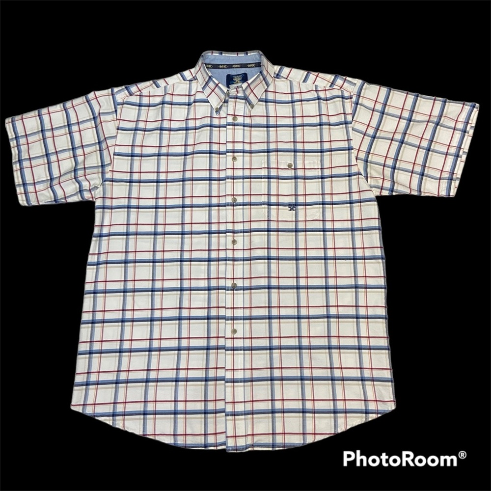 Wrangler Vintage Mens 20X Short Sleeve Button Down Plaid Shirt - Clean -Size XL